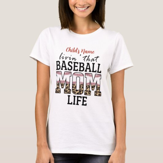 Creëer Je eigen leven dat honkbal mam leven T-shirt (Voorkant)