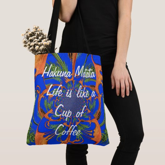 Creëer Je eigen leven is als een beker koffie Tote Bag (Dichtbij)