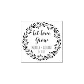 Creëer Je eigen liefde groeit kalligrafie bruiloft Rubberstempel (Afrduk)