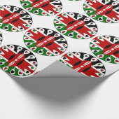 Creëer Je eigen liefdekleurige Kenia Hearts Cadeaupapier (Hoek)