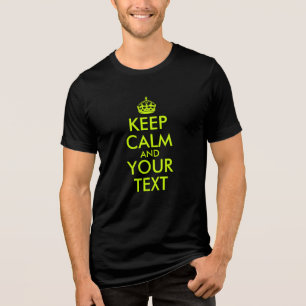 Creëer je eigen Limoen Blijf kalm Tri-Blend Shirt