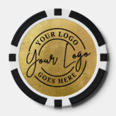 Creëer Je Eigen Logo Goud Poker Chips (Voorkant)
