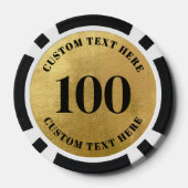 Creëer Je Eigen Logo Goud Poker Chips (Achterkant)