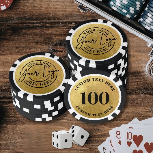 Creëer Je Eigen Logo Goud Poker Chips