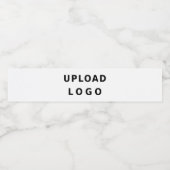 Creëer je eigen Logo op wit | Ondernemend Waterfles Etiket (Enkel label)