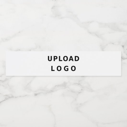 Creëer je eigen Logo op wit | Ondernemend Waterfles Etiket (Enkel label)