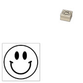 Creëer je eigen logo schattige glimlach emoji rubberstempel (Gestempeld)
