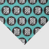 Creëer je eigen logo turquoise-businessmodel tissuepapier (Detail)