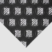 Creëer je eigen logo zwarte zakenpatroon tissuepapier (Detail)