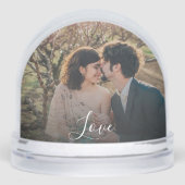 Creëer je eigen Love script paar foto Sneeuwbol (Voorkant)