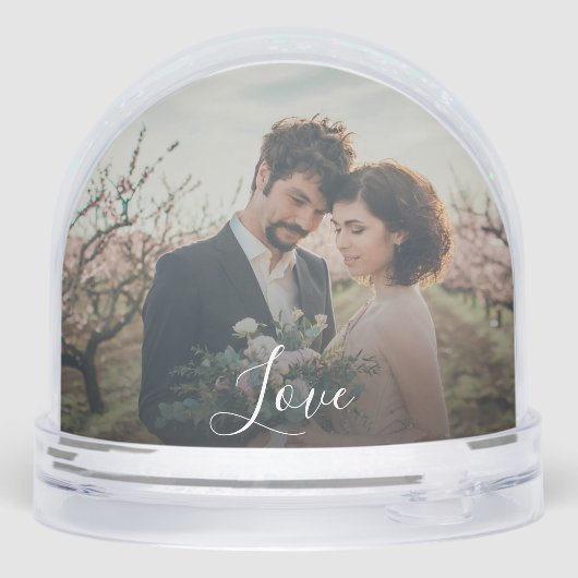 Creëer je eigen Love script paar foto Sneeuwbol (Achterkant)