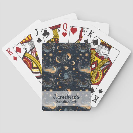 Creëer Je Eigen Maan Godin Hemellicham Pokerkaarten (Achterkant)