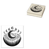 Creëer je eigen maanfasen landschap rubberstempel (Gestempeld)
