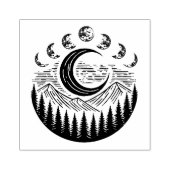 Creëer je eigen maanfasen landschap rubberstempel (Afrduk)