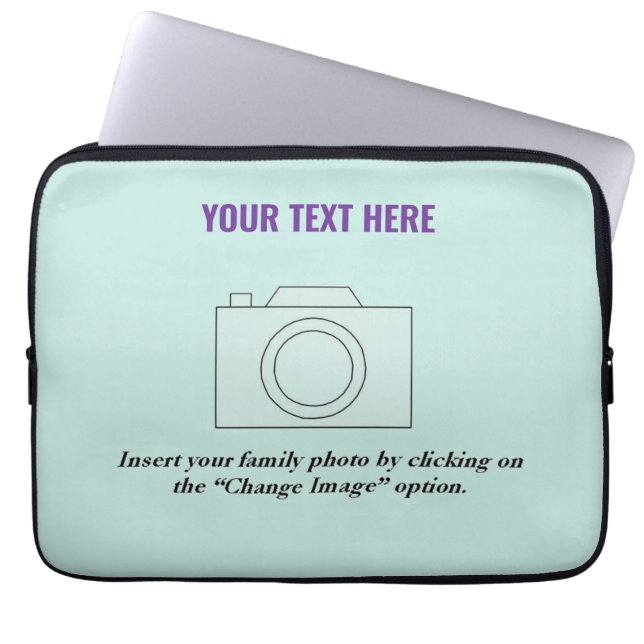 Creëer Je eigen maanlicht Jade Pastel Laptop Sleeve (Voorkant)