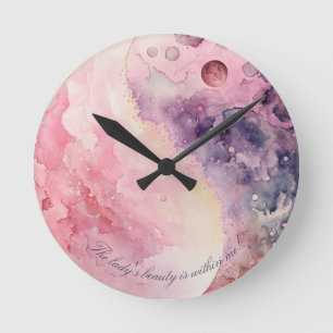 Creëer Je Eigen Maanliefdesmagie Roze Maan Ronde Klok