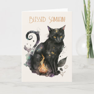 Creëer Je eigen Magic Black Cat Feestdagen Kaart