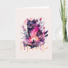 Creëer Je eigen Magic Black Cat Kaart