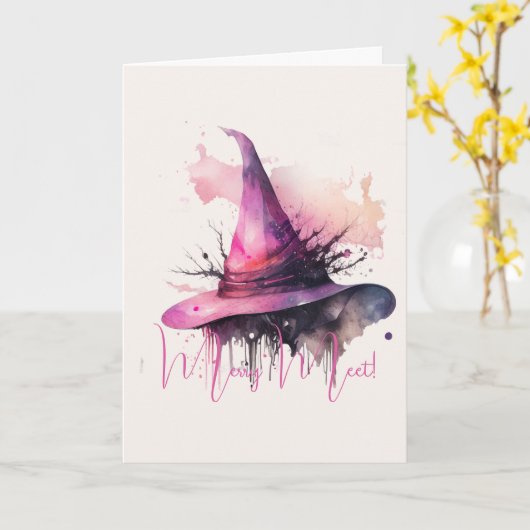 Creëer Je eigen Magic Witch Pet Kaart (Gele Bloem)