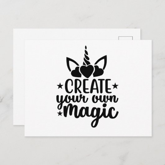 Creëer je eigen magie briefkaart (Voorkant / Achterkant)