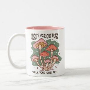 Creëer Je Eigen Magie, Loop Je Eigen Pad Boho  Tweekleurige Koffiemok