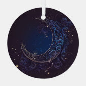 Creëer Je eigen magische blauwe maan Glas Ornament (Achterkant)