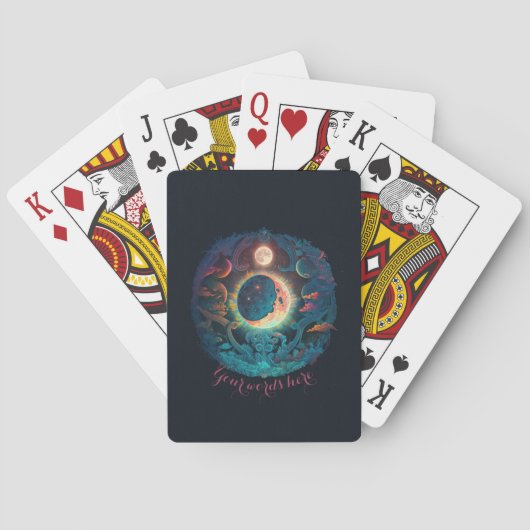Creëer Je eigen magische blauwe maan Pokerkaarten (Achterkant)