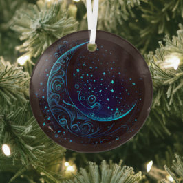 Creëer Je eigen magische filigraan Blauwe Maan Glas Ornament