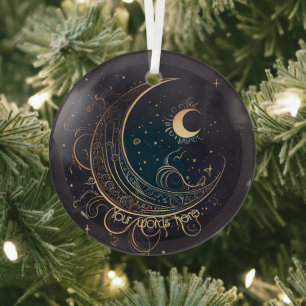 Creëer Je eigen magische gouden filigraan maan Glas Ornament