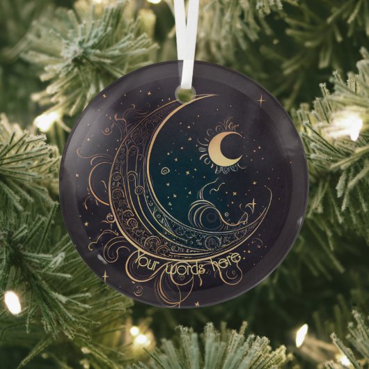 Creëer Je eigen magische gouden filigraan maan Glas Ornament (Insitu)