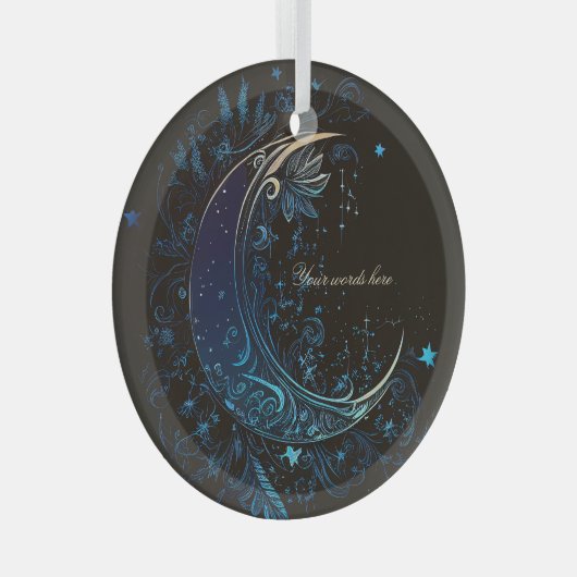 Creëer Je eigen magische maan Glas Ornament (Voorkant Rechts)