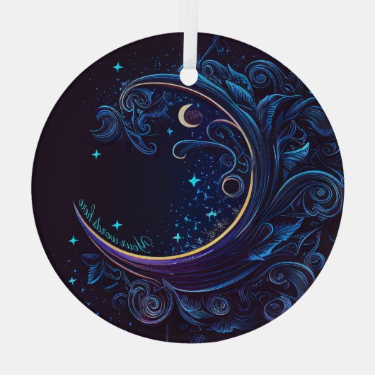Creëer Je eigen magische maangolven Glas Ornament (Achterkant)