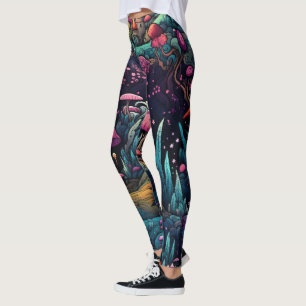 Creëer Je Eigen Magische Paddenstoelen Feeën Dorp Leggings