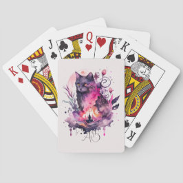 Creëer Je eigen magische zwarte kat Pokerkaarten