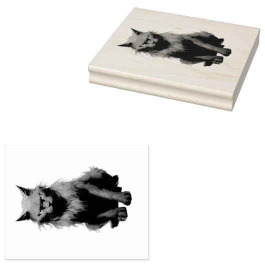 Creëer Je eigen magische zwarte kat Rubberstempel (Gestempeld)