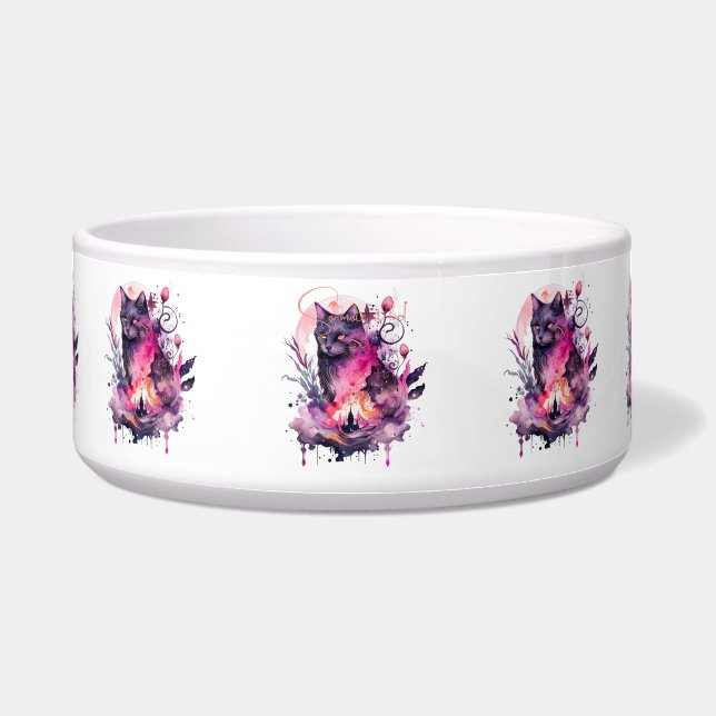 Creëer Je eigen magische zwarte kat Voerbakje (Voorkant)