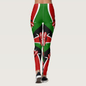 Creëer je eigen make it Kenyan Flag Clothing Leggings (Achterkant)