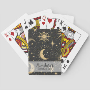 Creëer je eigen man in maan hemellichaam pokerkaarten