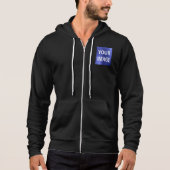 Creëer je eigen mannen zwart hoodie (Voorkant)