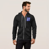 Creëer je eigen mannen zwart hoodie (Voorkant volledig)
