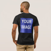 Creëer je eigen mannen zwart t-shirt (Achterkant volledig)