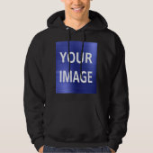 Creëer je eigen mannen zwarte Hoodie (Voorkant)