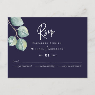 Creëer Je eigen marine White Eucalyptus RSVP Postc Briefkaart