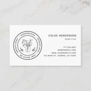 Creëer Je eigen Mason Jar Flowers Visitekaartje