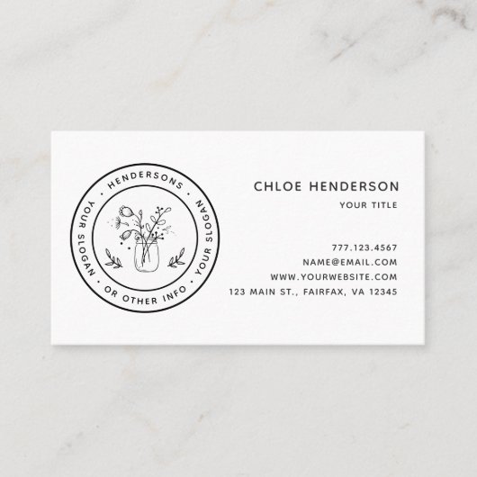 Creëer Je eigen Mason Jar Flowers Visitekaartje (Voorkant)