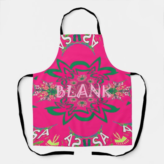 Creëer je eigen meisje, vette, volledige afdruk schort (Voorkant)