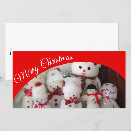 Creëer je eigen Merry Christmas fotokaart Feestdagenkaart (Voorkant / Achterkant)