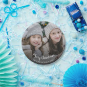 Creëer je eigen Merry-kerstfamiliefoto Papieren Bordje (Feest)