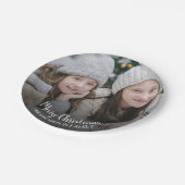 Creëer je eigen Merry-kerstfamiliefoto Papieren Bordje (Gekanteld)