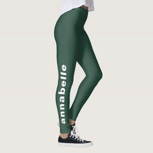 Creëer je eigen minimalistische smaragdgroene yoga leggings (Rechts)